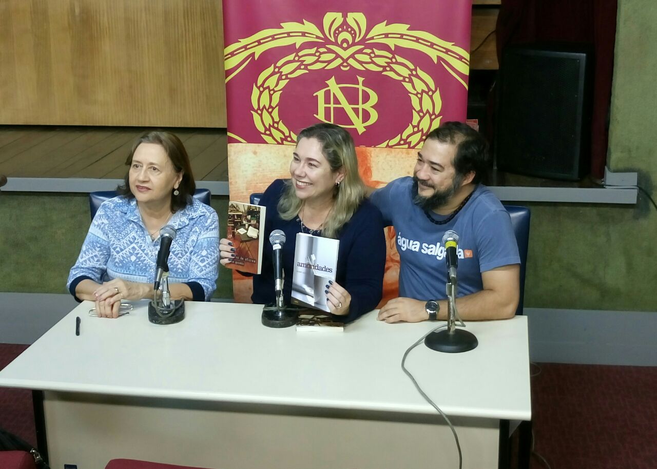 Rute Gusmão e André Salviano em entrevista com Katy Navarro para a rádio MEC