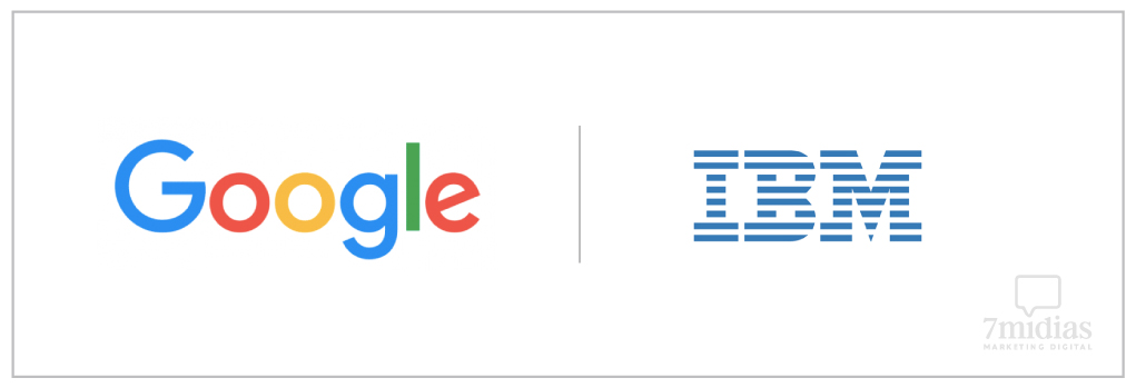 Logotipo da google e da ibm