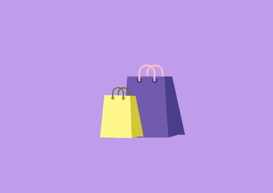 e-commerce: bolsinhas de compra